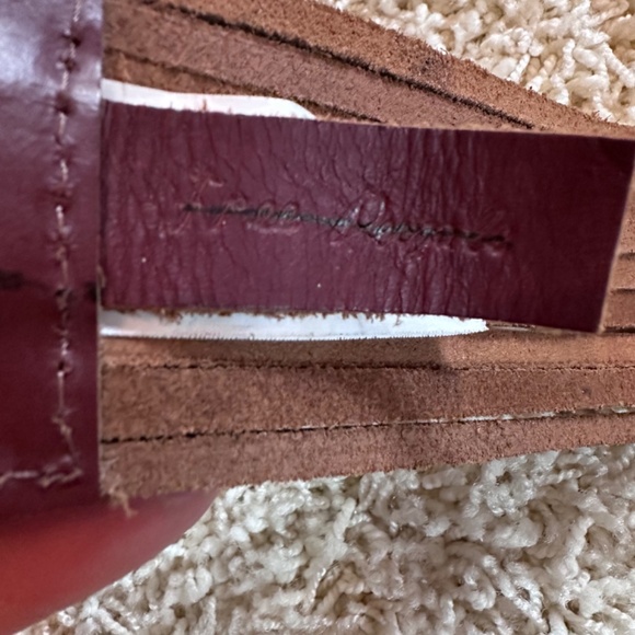 Free People Maria Southwest Leather Wide Waist Belt Size Small 32" EUC - Picture 7 of 8